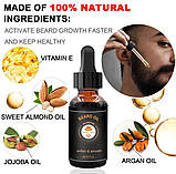 Для догляду за бородою та вусами Beard, для росту бороди, бальзам, Випрямляч, шаблон, фото 7