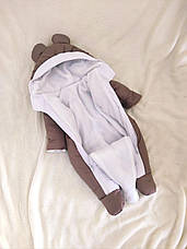 Дитячий теплий чоловічок комбінезон осінь весна зима 0-3 міс 56-62 розмір, фото 5