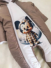 Дитячий теплий чоловічок комбінезон осінь весна зима 0-3 міс 56-62 розмір, фото 3