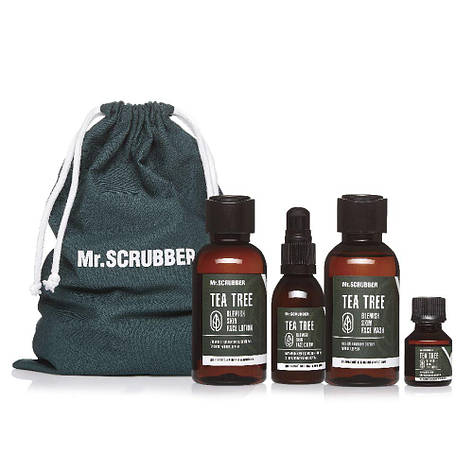 Mr.SCRUBBER Набір для обличчя Tea Tree skin treatment + косметичка, фото 1