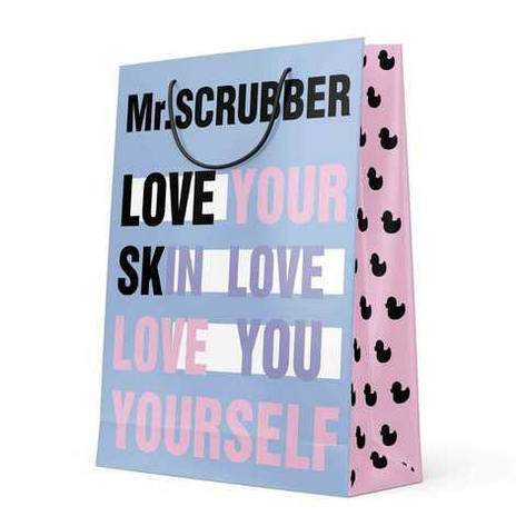 Mr.SCRUBBER Пакет подарунковий великий Love Your Skin 250x350x85 мм., фото 1