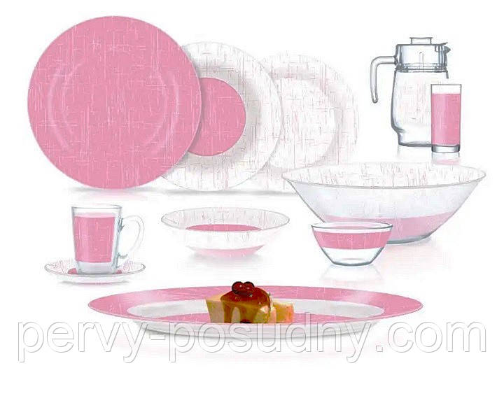 Столовий сервіз  Ambi Poppy Pink 46 предметов Luminarc V5978, фото 1