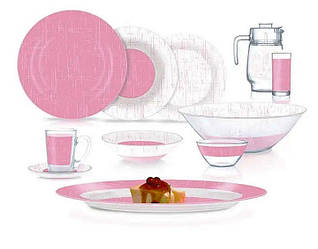 Столовий сервіз  Ambi Poppy Pink 46 предметов Luminarc V5978