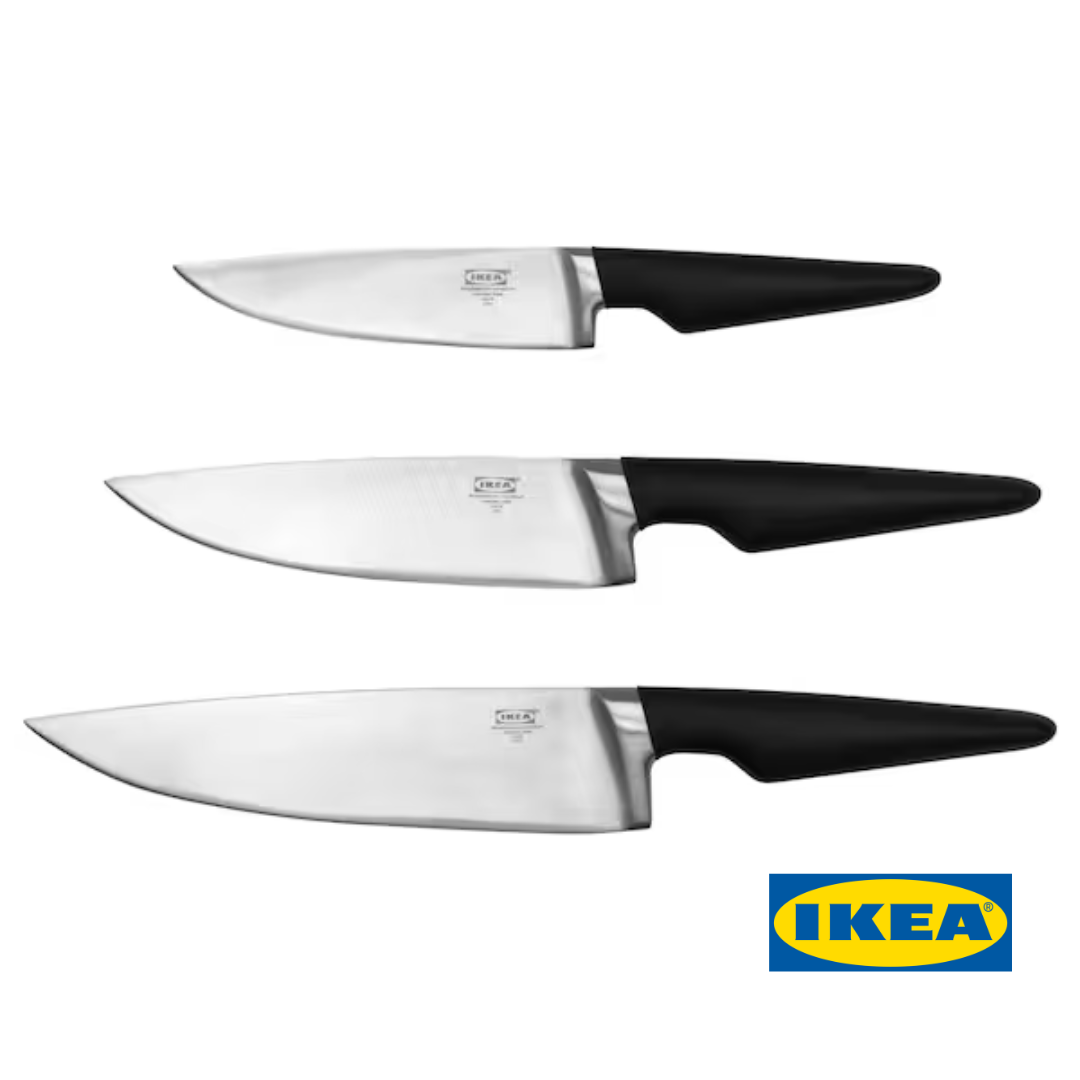 Набір ножів IKEA VORDA (ІКЕА ВЕРДА). 30341173. 3 предмети