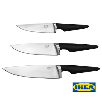 Набір ножів IKEA VORDA (ІКЕА ВЕРДА). 30341173. 3 предмети