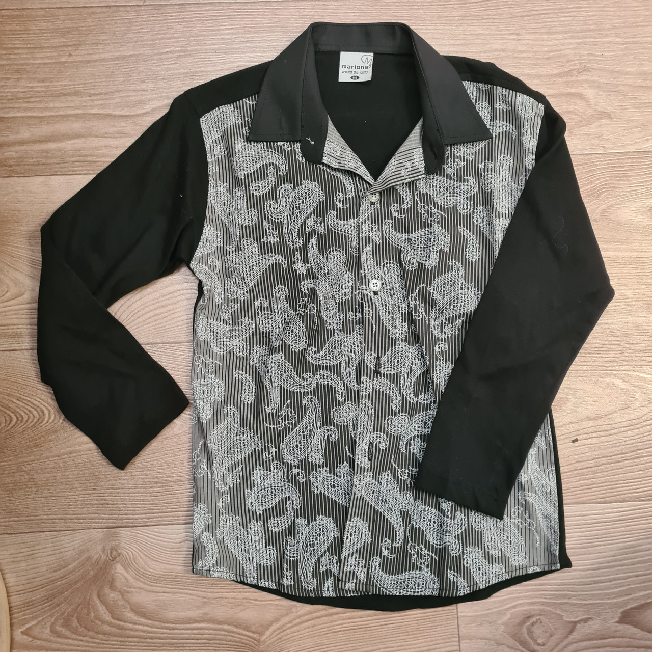 Сорочка сіра з чорним м'яка 116