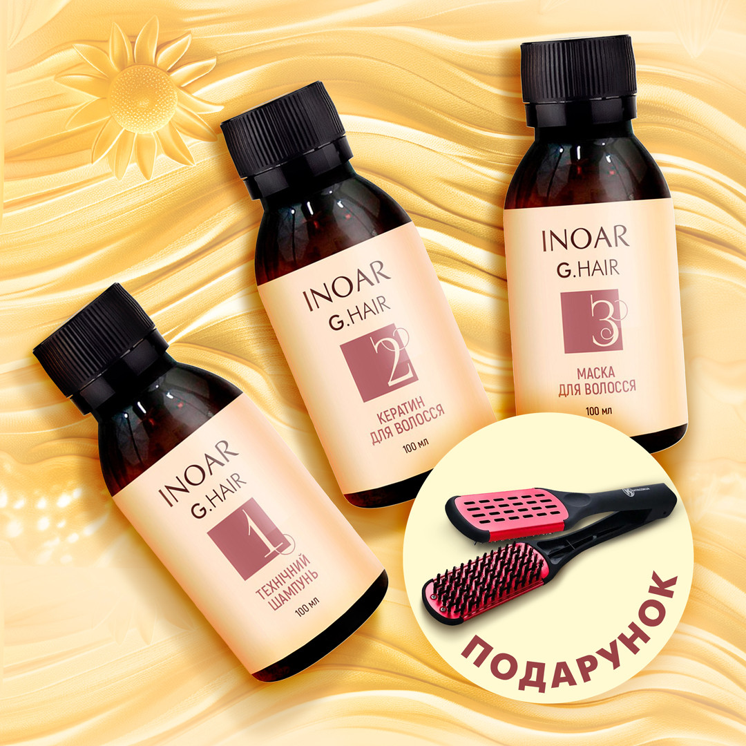 Набір кератину Inoar G. Hair для випрямлення волосся, 3х100 г (розлив)