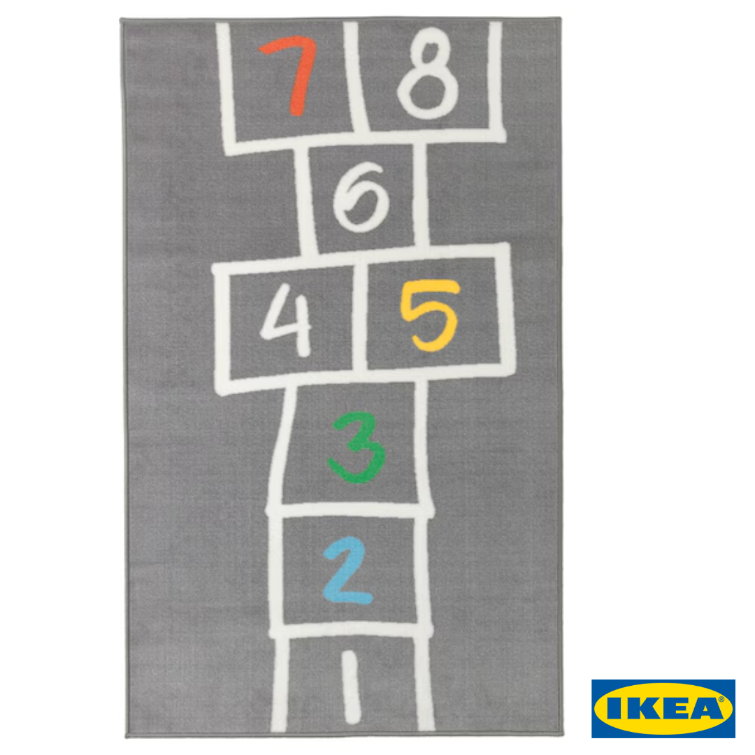 Килим IKEA HEMMAHOS (ІКЕА ХЕММАХОС). 60356691. Сірий