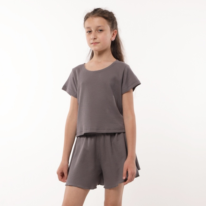 Підлітковий літній костюм Gbi Teens Сірий на зріст 140 (14082)