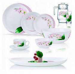 Столовий сервіз  "Diwali Pink Orchid" 46 предметов Luminarc P9939