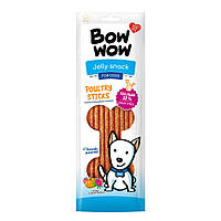 Ласощі для собак BowWow Jelly snack протеїнові палички яловичина, птиця, томати та гарбуз, 22 см BW882