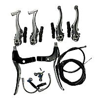 Комплект обідних гальм ALHONGA HJ-805AD (V-brake) сріблястий