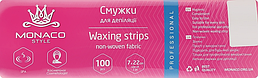 Смужки для депіляції Monaco 7*22 100 шт