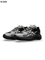 Кросівки чоловічі чорно-сірі 41, 42, 43, 44 Reebok Zig Kinetica II Black Grey