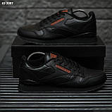 Кросівки чоловічі чорні шкіряні 45 46 Reebok Classic, фото 3