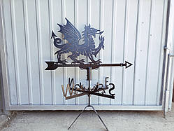 Флюгер Валійський дракон з металу 2 мм, флюгер на дах