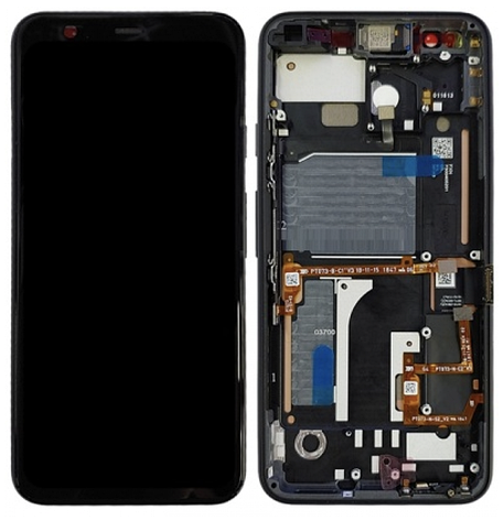 Дисплей (екран) для Google Pixel 4 XL + touchscreen, чорний, P-OLED, оригінал (54) з передньою панеллю, Just, фото 1