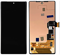 Дисплей (екран) для Google Pixel 6a + touchscreen, чорний, OLED, оригінал (54) переклеєне скло