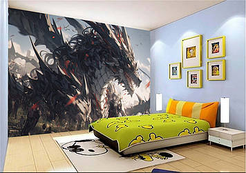 Дитячі Фото Шпалери з драконом "Дракон у стилі аніме 1" - Будь-який розмір! Читаємо опис!