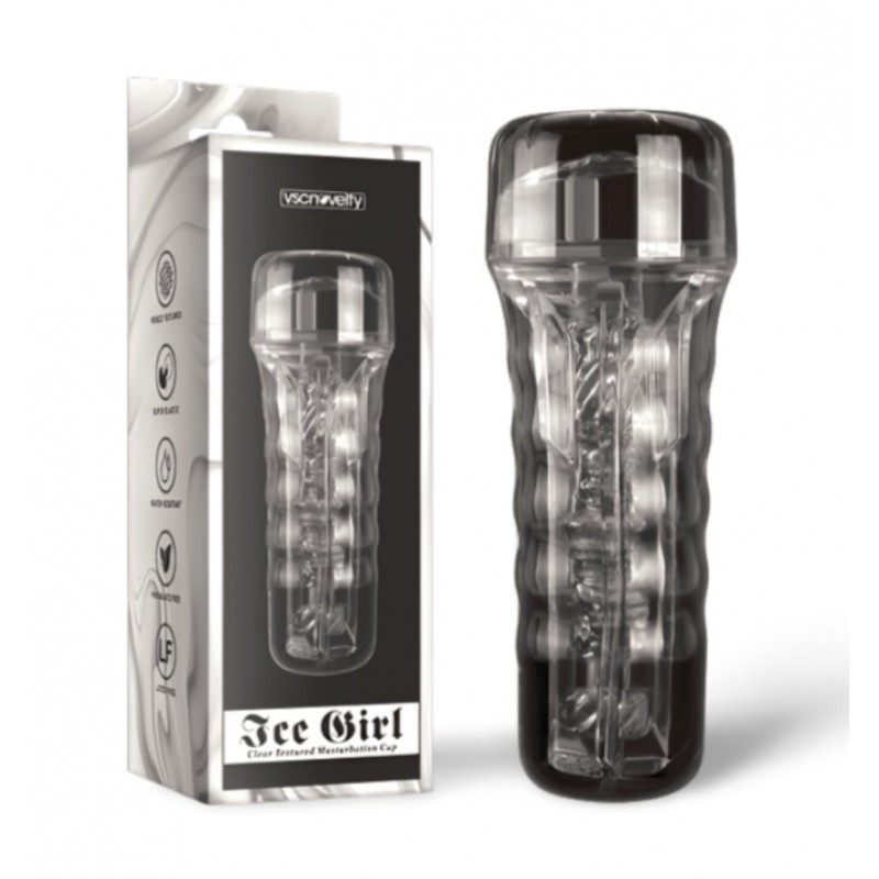 Мастурбатор для чоловіків Ice Girl Clear Textured Masturbation Cup kitty.in.ua, фото 1