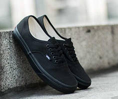 Кросівки чоловічі чорні текстиль 41 42 43 44 45 Кеді Vans Authentic Black Mono