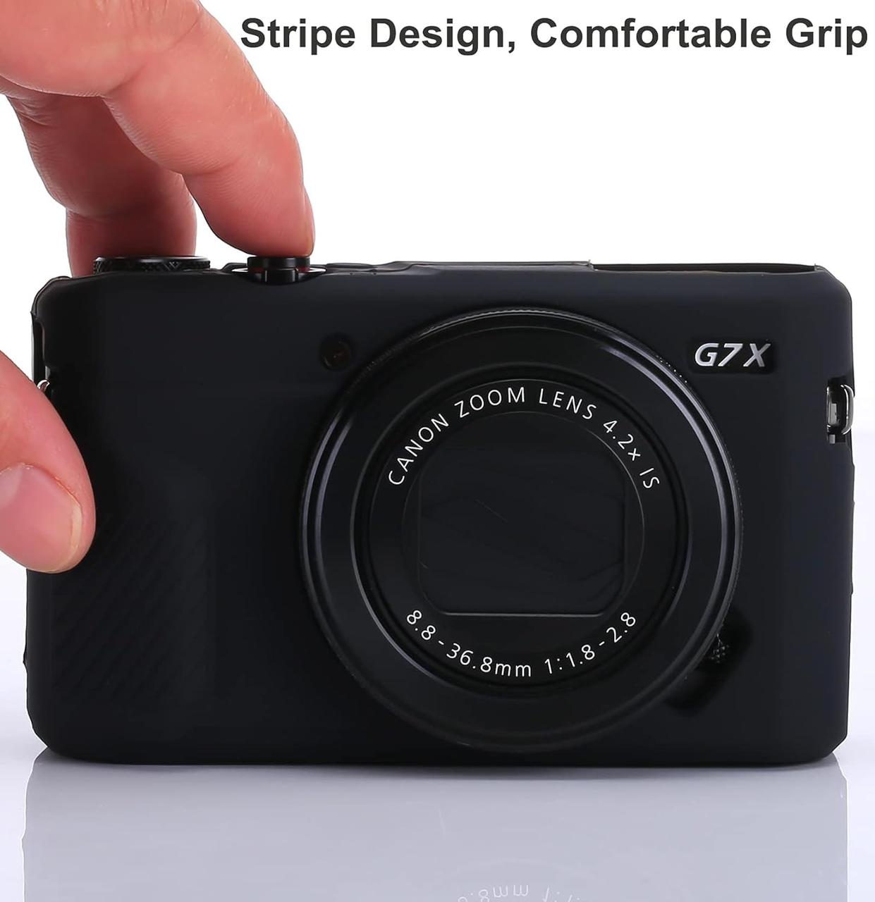 Захисний силіконовий чохол для фотоапаратів CANON G7X Mark III — чорний