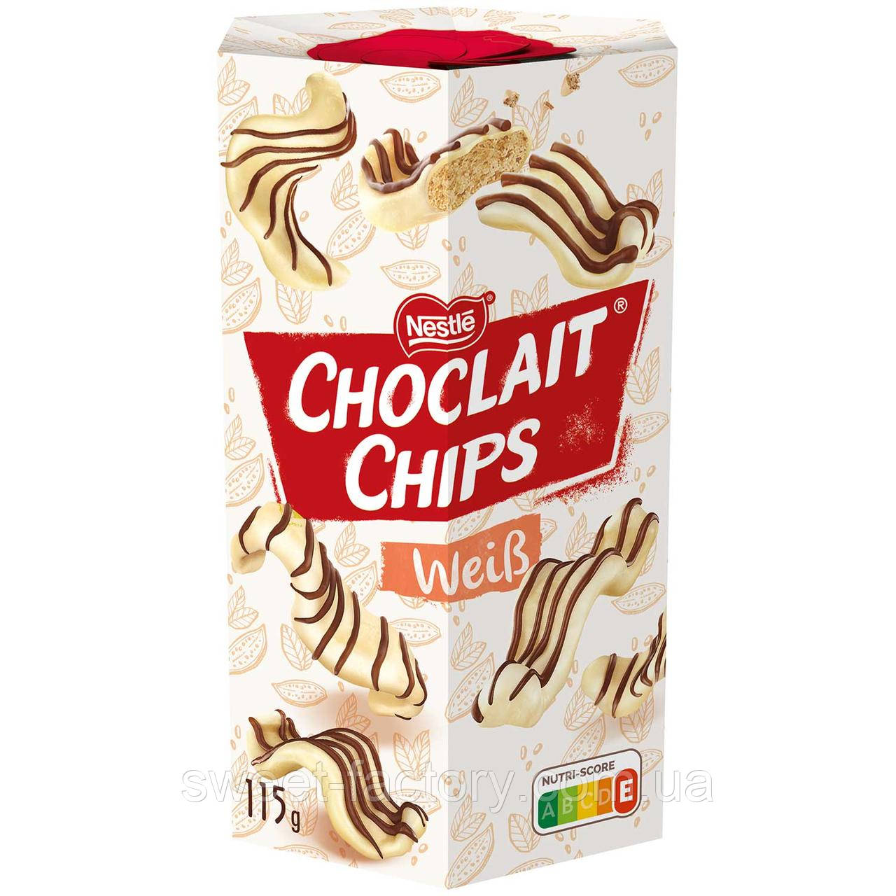 Шоколад Nestle Choclait Chips White 115g