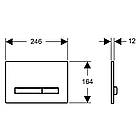 Кнопка зливу для інсталяції GEBERIT подвійна матована хром 114410 115.788.GH.2, фото 2