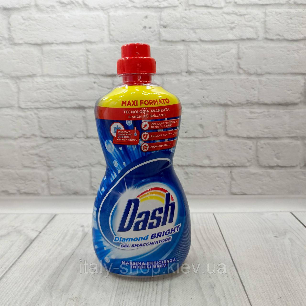 Гель для виведення плям для білих речей Dash Diamond Bright Smacchiatore 800 мл Італія, фото 1