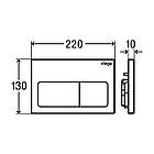 Кнопка зливу для інсталяції VIEGA подвійна матована хром 115037 773724, фото 3