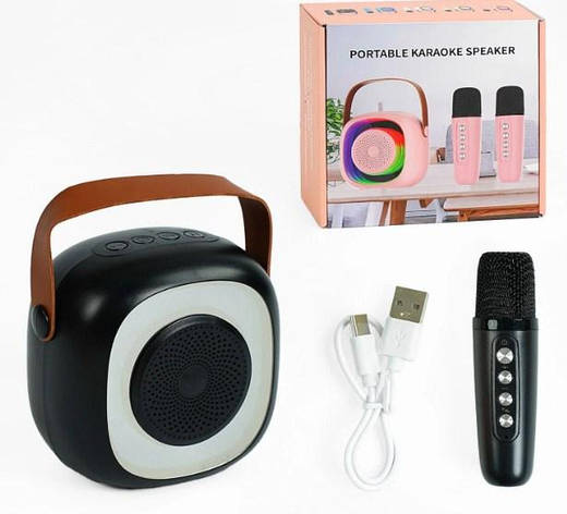 Караоке з колонкою і мікрофоном, зарядка Usb, фото 1