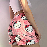Стильні милі шорти hello kitty пухнасті, фото 4