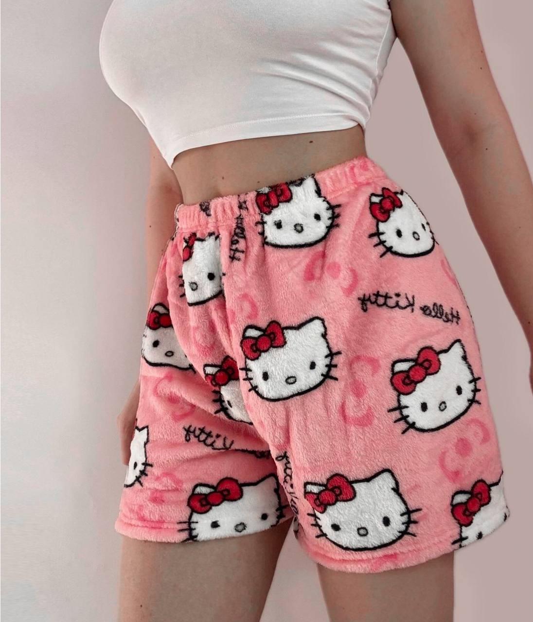 Стильні милі шорти hello kitty пухнасті