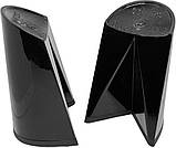 Підбор жіночий пластиковий 9545 р.2 Висота без набійки 9,2 см Чорний, фото 4