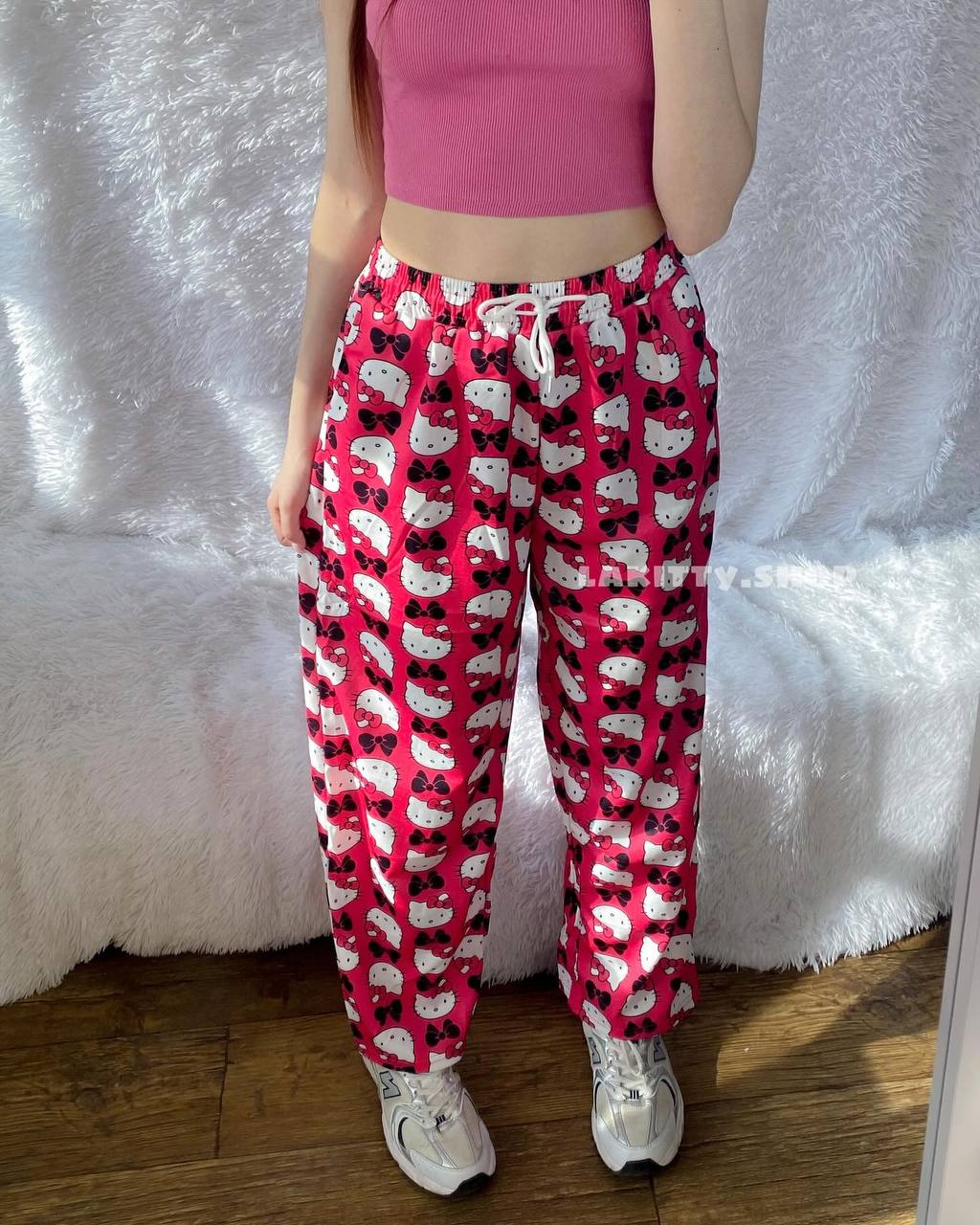 Штани Hello Kitty з кишенями та шнурками вуличні / домашні, фото 1