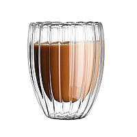 Скляний стакан із подвійними стінками та ручкою "Modern" 350 мл (термо)