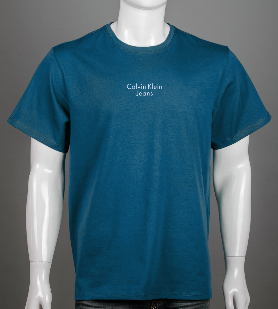 Футболка супербатал Calvin Klein Jeans 2303сб (Уп.2шт 5XL,6XL), Петроль
