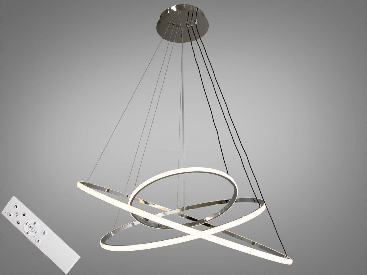 Світлодіодна люстра Diasha з димером 140W MD9079-3AHR-800 + 600 + 400 dimmer