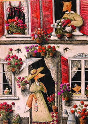 Листівка з лисицею "Герані"