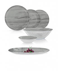 Столовий сервіз Simply Grey Wood 46 предметов Luminarc V5983