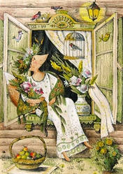 Поштова листівка з лисицею "Літні пісні"