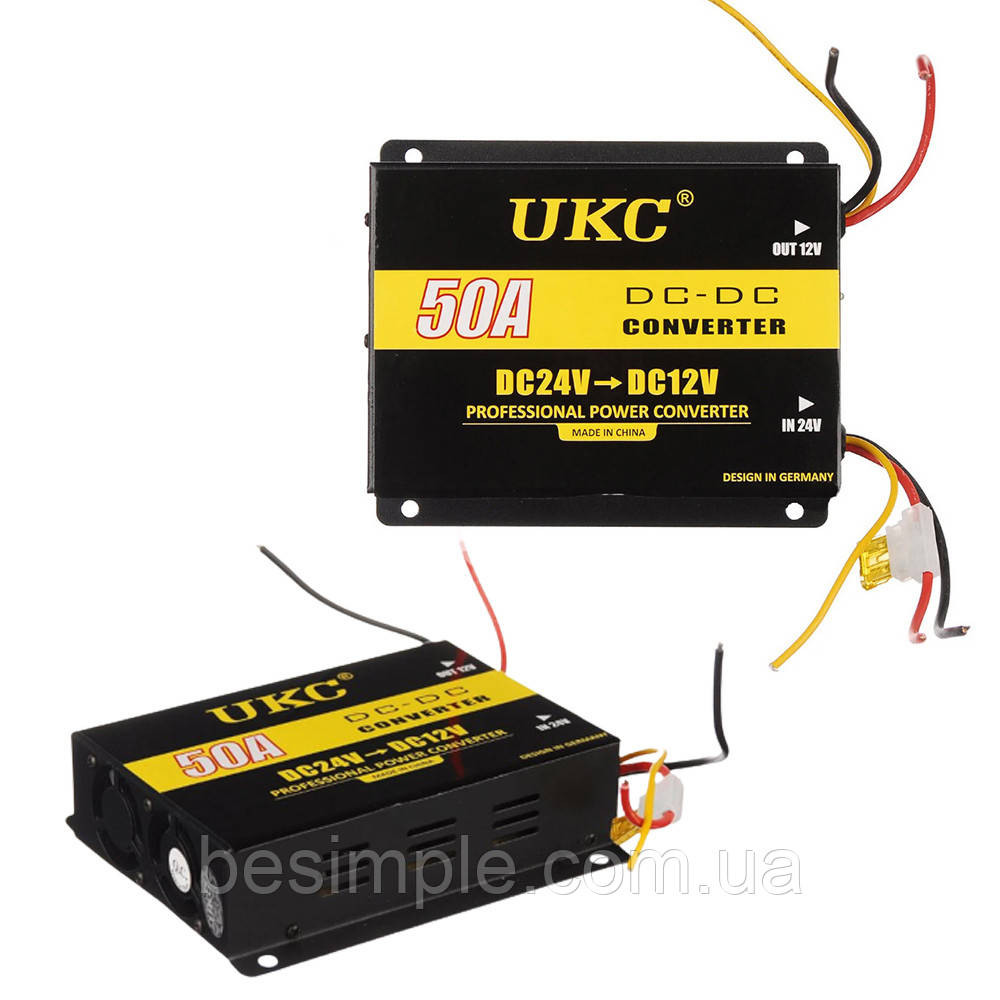 Перетворювач напруги DC/DC 24v-12v 50A / Автоінвертор / Автомобільний інвертор