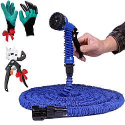 Набір для саду Шланг 30 м Magic Hose + Рукавички садові GARDEN GLOVES + Секатор Professional Grafting Tool