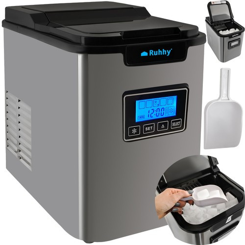 Ледогенератор бытовой Ruhhy 120 Вт, 2.2 л, 12 кг льда в сутки (K5536)