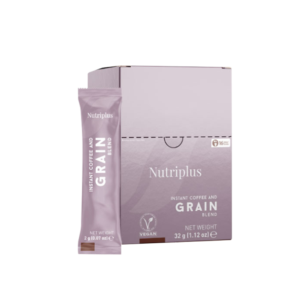 Розчинна кава в стіках з додаванням ячменю та жита VEGAN, Grain Nutri Coffee Nutriplus, 16 шт по 2 г Farmasi