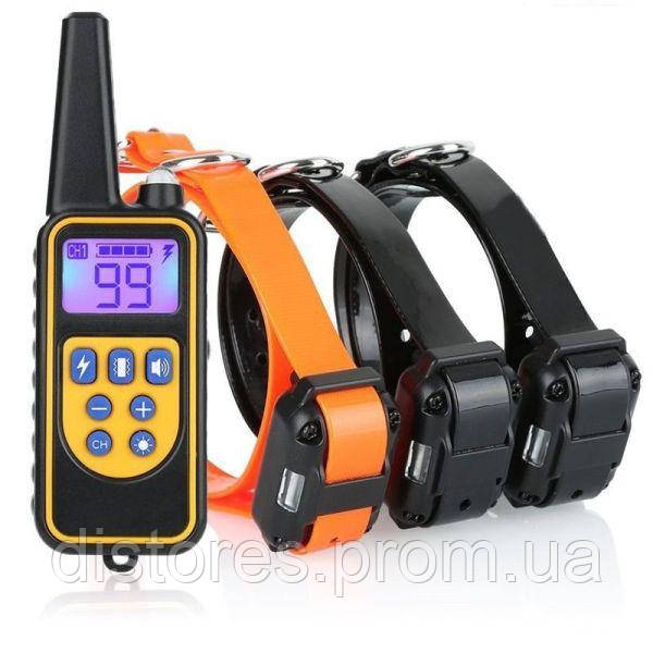 Электроошейник для собак дрессировочный Pet DTC-800 с 3-мя ошейниками ...