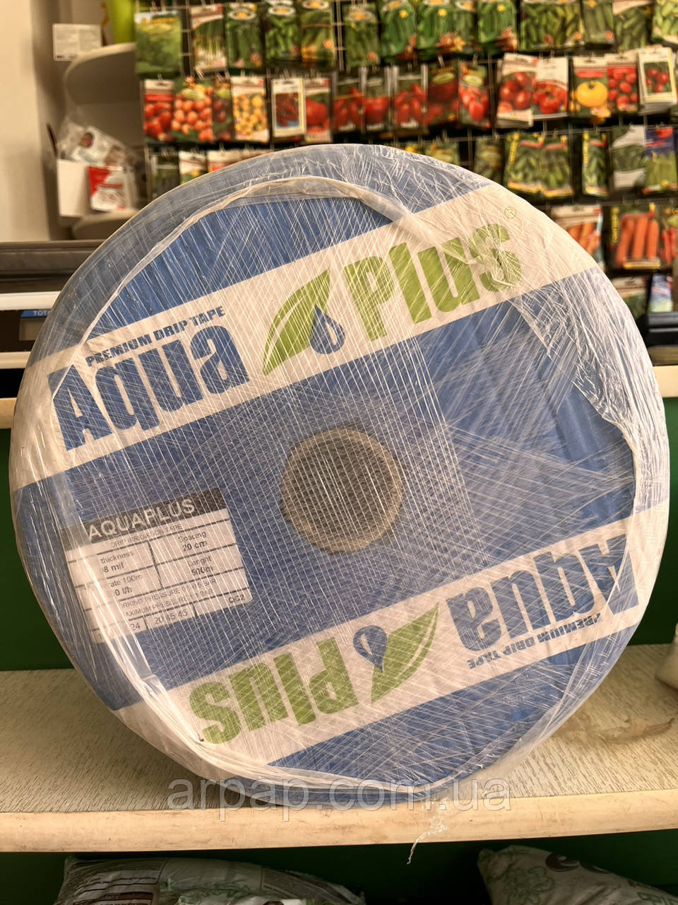 Крапельна стрічка Aqua Plus 8 mil, 1000 м, 10 см, фото 1