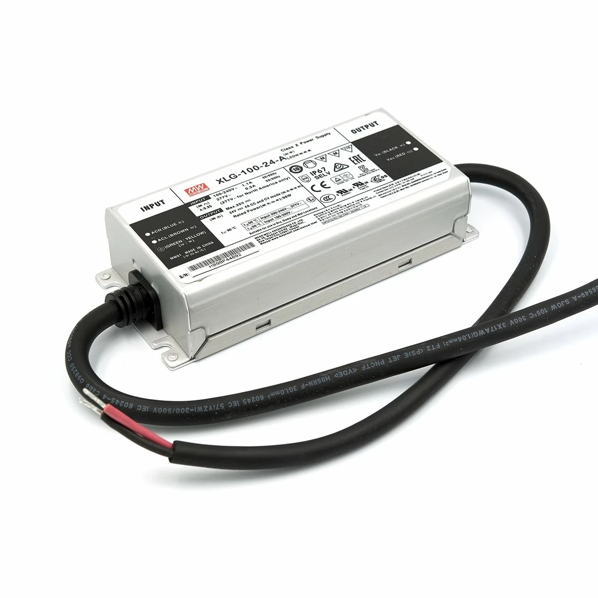 Блок живлення Mean Well 100W 24V 4А IP67 XLG-100-24-A