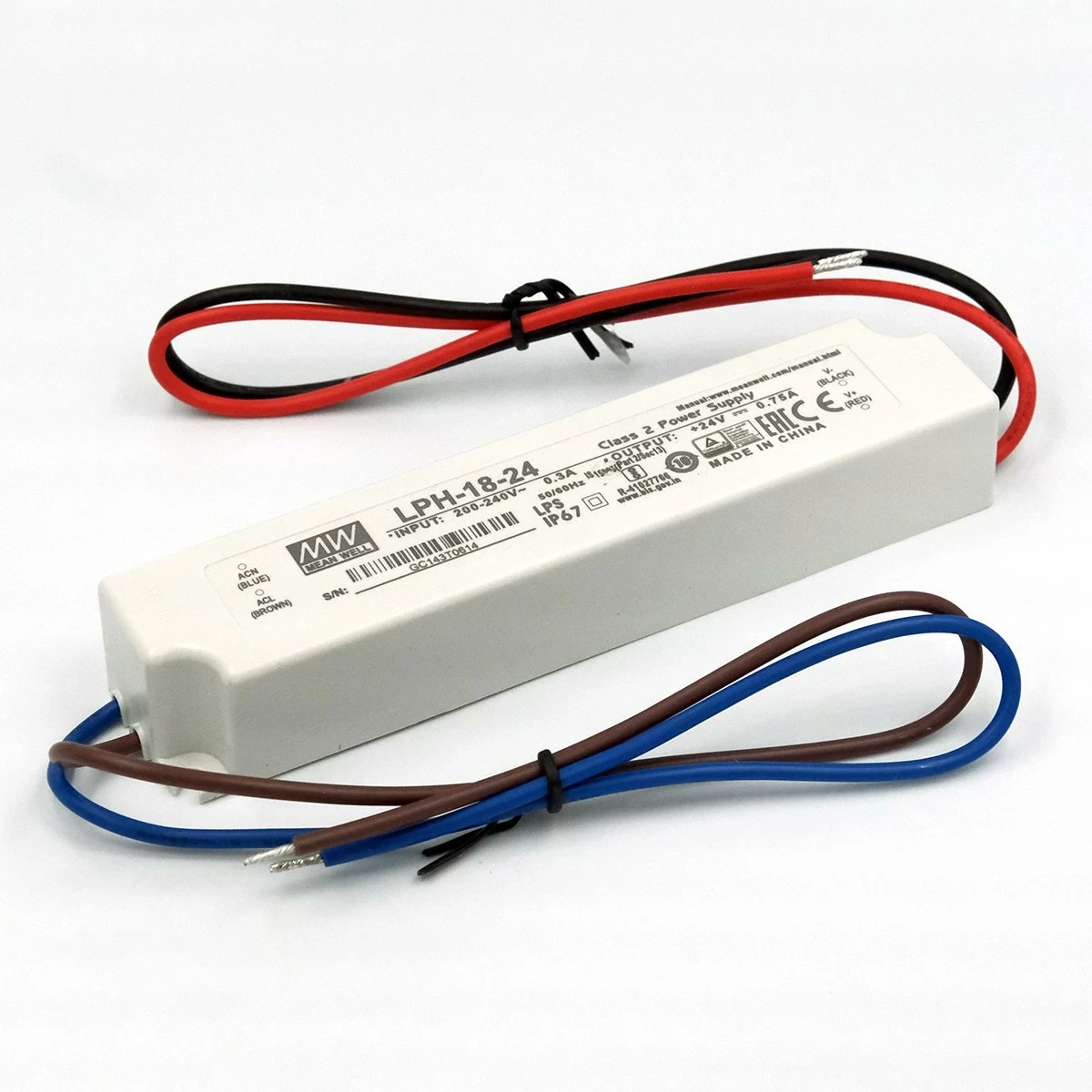 Блок живлення Mean Well 18W 24V 0.75A IP67 LPH-18-24