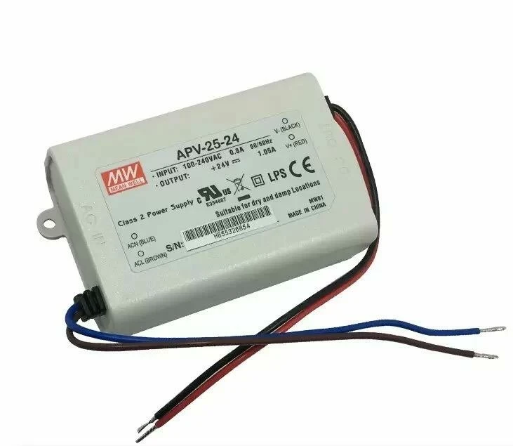 Блок живлення драйвер Mean Well 25W 24V 1.05А IP42 APV-25-24